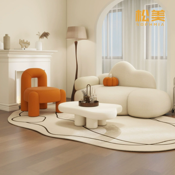 Soft and Stylish Fabric Sofa with Cloud Design