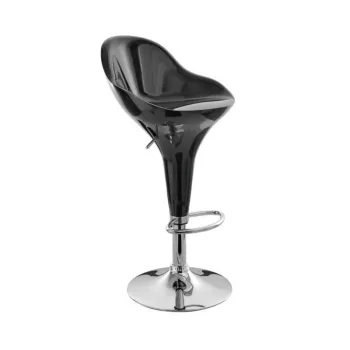 modern adjustable swivel abs seat chromed footrest and base bar stool