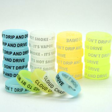 10pcs Glow In Dark Silicone Vape Bands