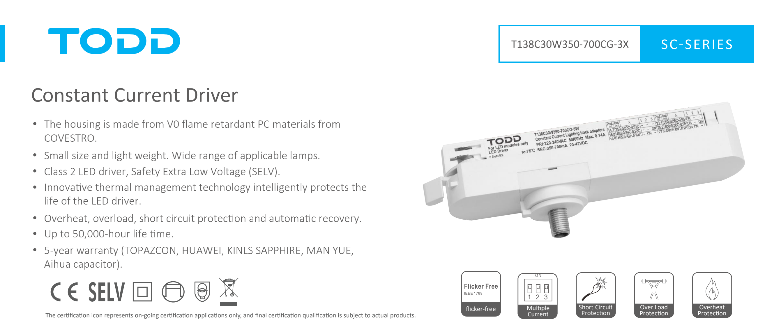 led driver T138C30W350-700CG-3X