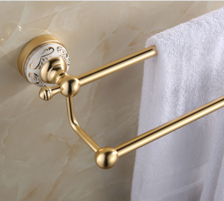 高品質ゴールデンアルミトイレバスルームアクセサリー洗面所アクセサリーセット