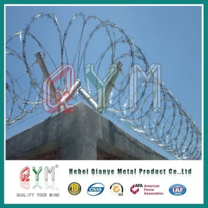 Razor Barbed Wire/ Concertina Crossed Razor Barbed Wire Qym Factory