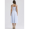 Leisure Midi Short sleeved Puff Sleeve Dress