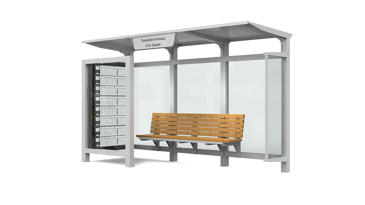 Customized high-quality design of smart bus shelters