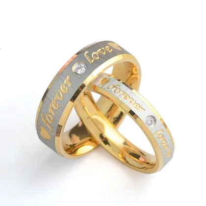 Custom Zirconia Forever Love Promise Ring Set