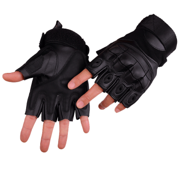 RTS Touch Screen Pu Leather Motorcycle Half Finger Gloves