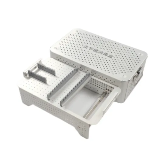 Arthroscopic Instrument Box: 430*250*140mm Stainless Steel Surgical Basket for Laparoscopic Tools
