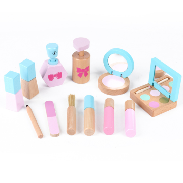 Montessori-Inspired Wooden Dressing Table Set: Interactive Makeup and Cosmetics Toy for Kids