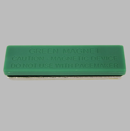 neodymium name tag green plastic