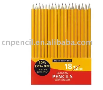 7\" HB basswood,round shape,revolving pencil with eraser