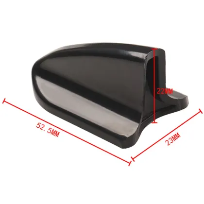 UV-Protected Black Car Style PP Roof Shark Fins Spoiler Wing Kit - 6 Pcs