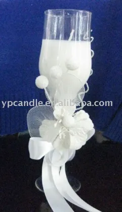 Jelly candle in the glass