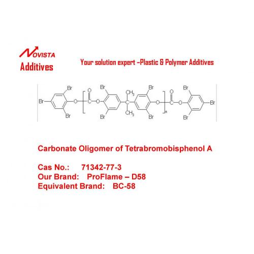 Phenoxy terminated carbonate oligomer of Tetrabromobisphenol-A BC58 71342-77-3