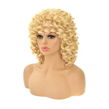Hot Style golden Short African  Curly Wig Full Lace Human Hair Wig
