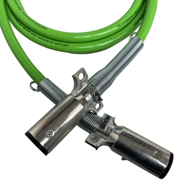 ABS Straight Heavy-Duty 7 Way Trailer Plug Extension Cable for Trucks