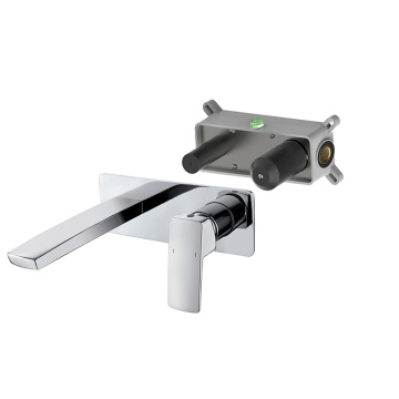 Chrome Finish Single Handle Wall Mounted Bathroom Faucets