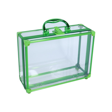 Handheld Transparent Aluminum Acrylic Makeup Case