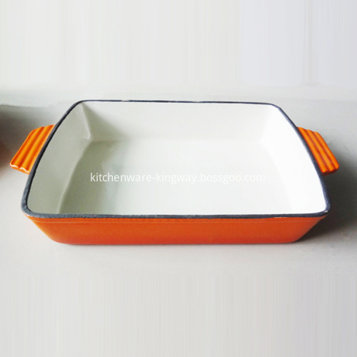 Yellow Enamel Cast Iron Rectangular Baking Dish, Bossgoo.com의 고품질 ...