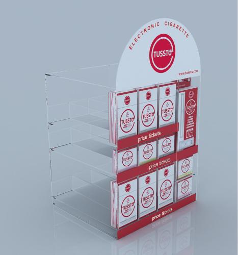 Customized acrylic store product counter display stand