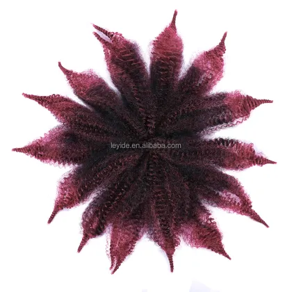 AliLeader Marley Hair Afro Kinky Curly Crochet Hair 8 Inch Marley Twist Ombre Synthetic Marley Braids Hair Extensions For Women