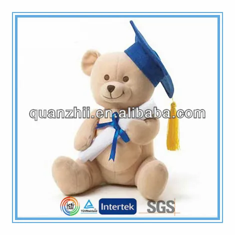 Custom stuffed plush graduation teddy bear toy
