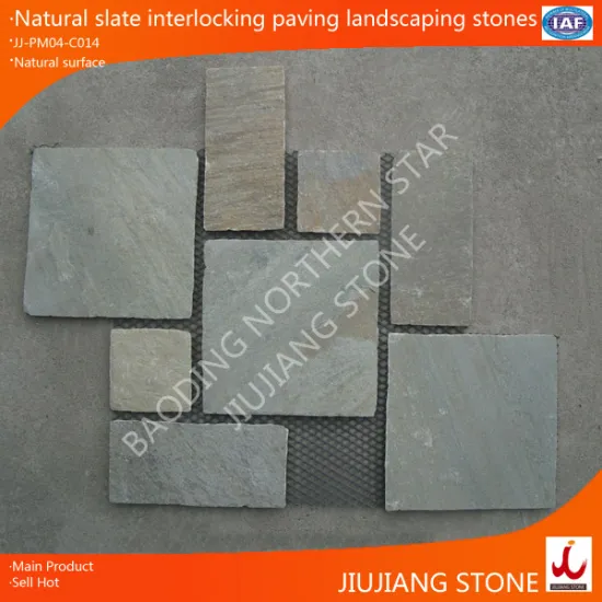 natural slate pavestone patio for landscaping