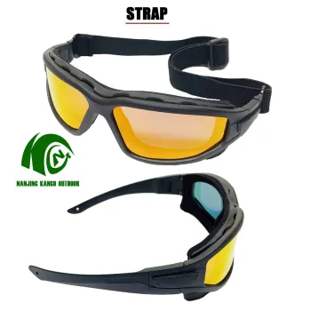 Custom OEM Explosion-Proof Goggles with 3 Lenses PC UV400 Tactical Sunglasses