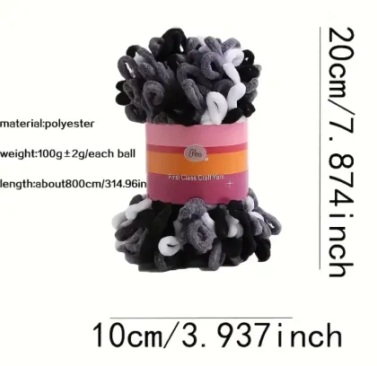 Fros Chunky Vegan Jumbo Yarn: 100% Polyester Super Chunky Color Yarn for Popcorn Knit