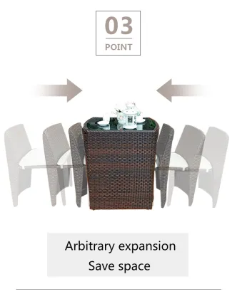 Factory Direct Rattan Furniture Outdoor Rainproof Table and Chair Set