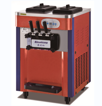 High Quality Commercial Ice Cream Machine with 3 Flavors: Cream, Strawberry, Chocolate