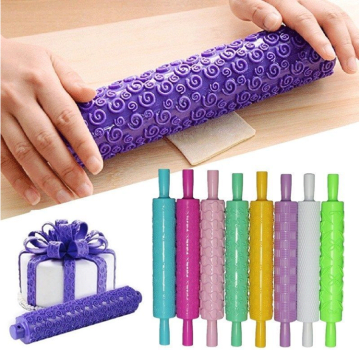 Embossed Stick Fondant Tools Rolling Pin