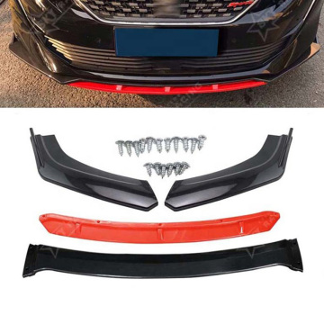 Universal Black Carbon Fiber ABS Car Body Kit: Protector, Splitter, Diffuser, Spoiler, and Side Skirts