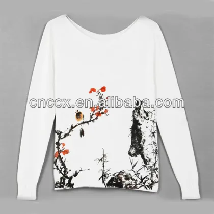 13STC5655 Fashion lady sweater chinese style all over print sweater