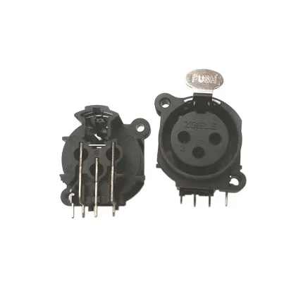 Female 3 Pin Neutrik XLR Connector 90 Degree with Push Lock