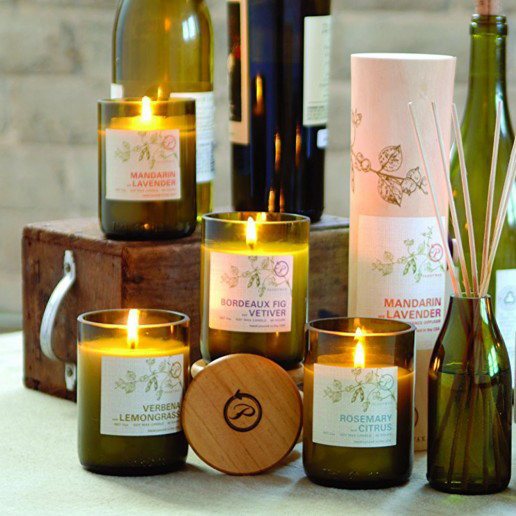 Natural Soy Scented Wine Bottle Candles Gift Set