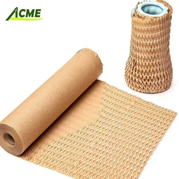 Wholesale Eco Friendly Recyclable Kraft Honeycomb Wrapping Paper Roll