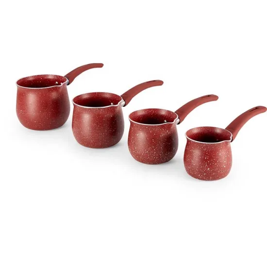 Pressed Aluminum Non-Stick Marble Arabic Coffee Pot & Turkish Coffee Cup