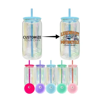 Custom Design BPA Free Iridescent Glass Sublimation Blanks