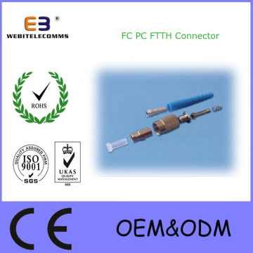 FTTH Cable Fiber Optics Connector Applicable for FTTX FC/PC Fiber Optic Connector