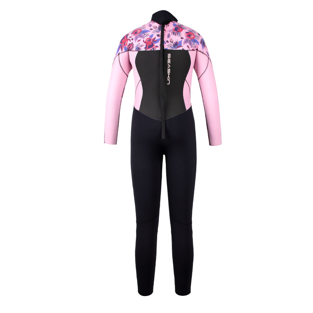 Seakkin Girls Back Zip 3 mm Neopreno Surfing Wetsuit