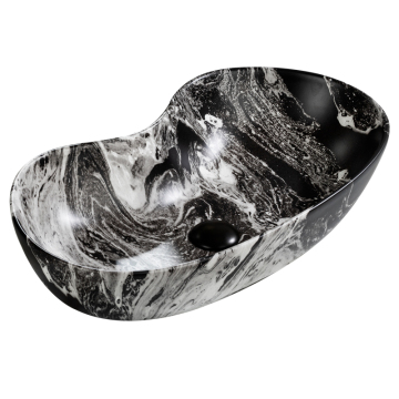 Electroplated Art Basin - Golden Luxury Bathroom Ceramic Wash Basin