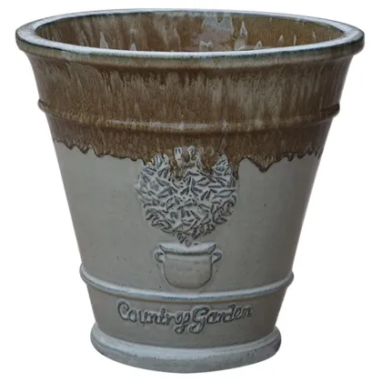 Glazed decorative bonsai pot