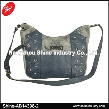 Retro Women PU Crescent Shoulder Bag