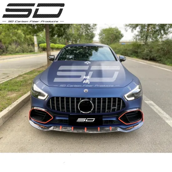 High Quality B Style Dry Carbon Fiber Front Bumper Spoiler for Ben-z AMG GT50 Body Kits