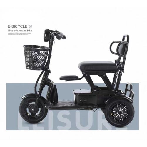 Folding electric tricycle,and portable for two people