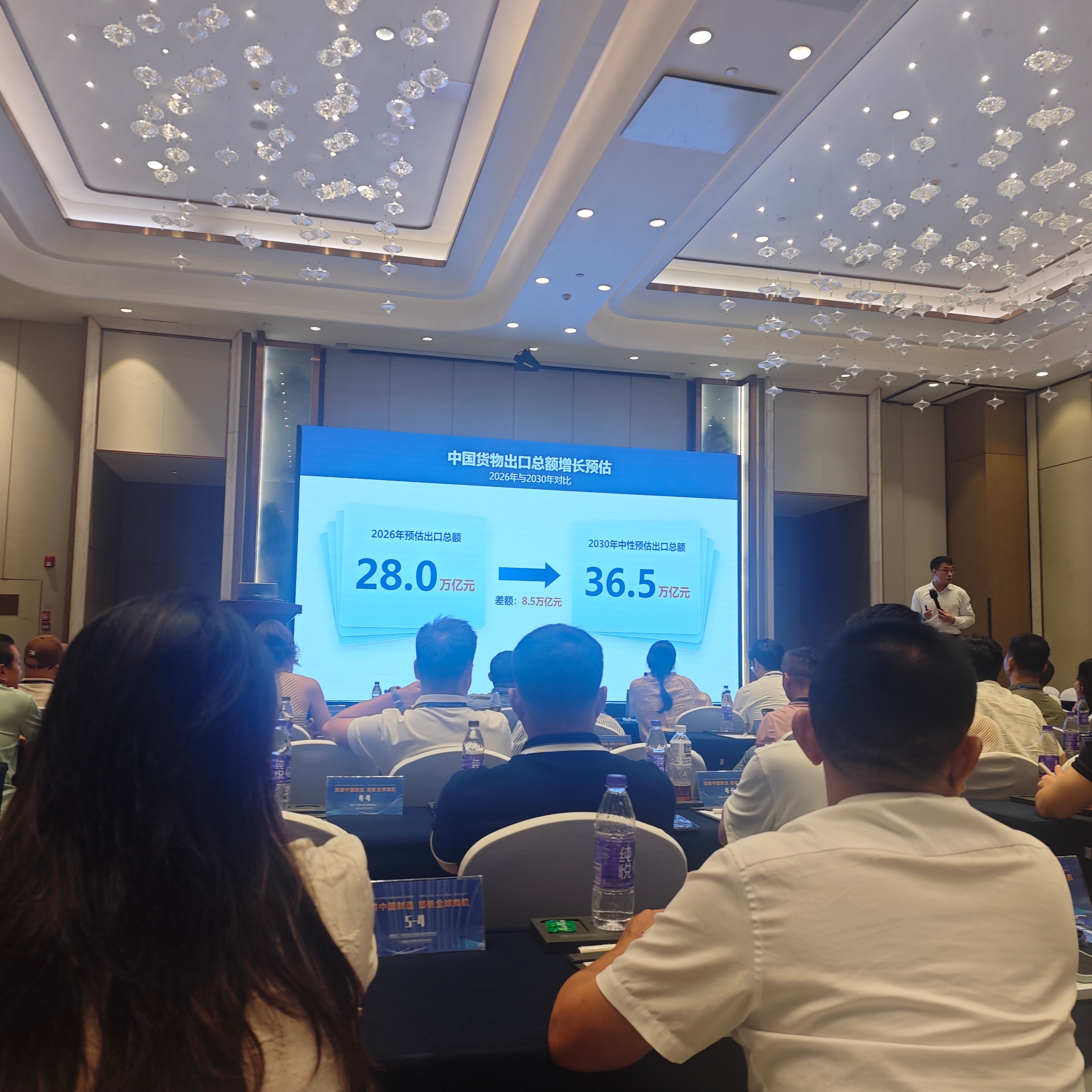 Diapositiva de presentación de datos de exportación de la Cumbre TikTok Made-in-China 2026