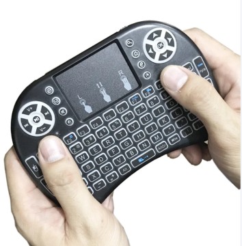 3 Color Backlit i8 Mini Wireless Keyboard with Air Mouse and Touchpad for Android TV Box