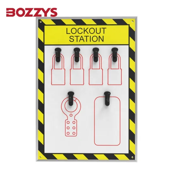 BOZZYS 280x400mm Lockout/Tagout Shadowboard with Aluminum Edge for Industrial Equipment Overhaul