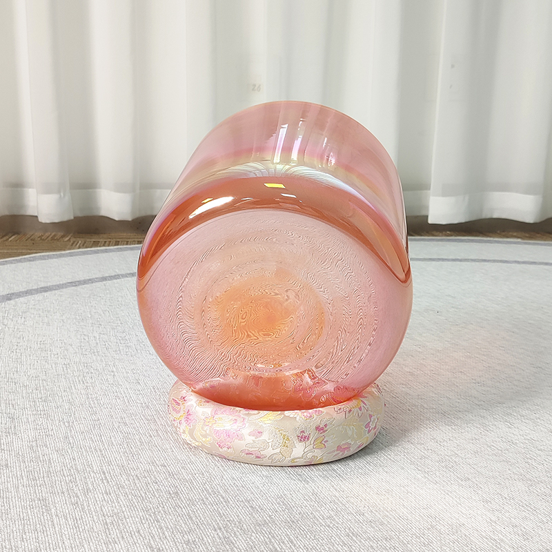 Q're Cosmic Orange Clear Crystal Singing Bowl