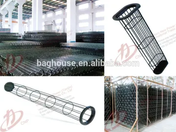 organosilicone stainless steel spraying plastics filter bag cage